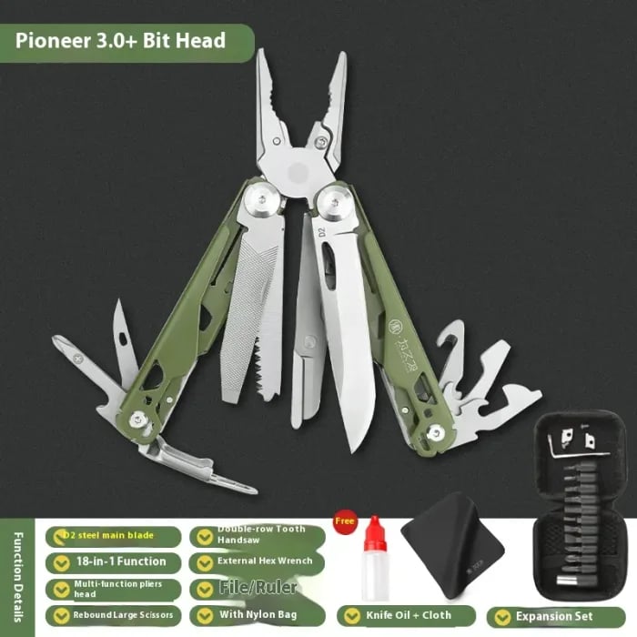 MultiTool Pliers D2 Steel Folding Knife Multi functional Pliers Portable Scissors