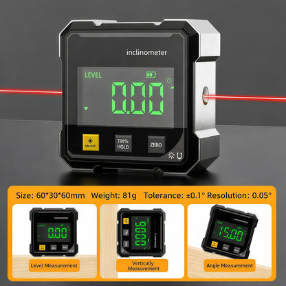 📢🔧 HOT SALE 50% OFF 🔥4-Side Magnetic Digital Angle Gauge with Laser