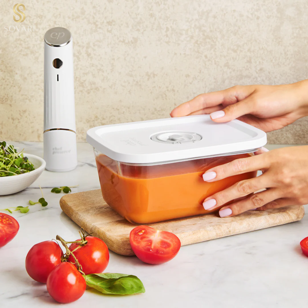 GloveBoxAir™ Compact Vacuum Sealer keeps food fresh 5-10x longer