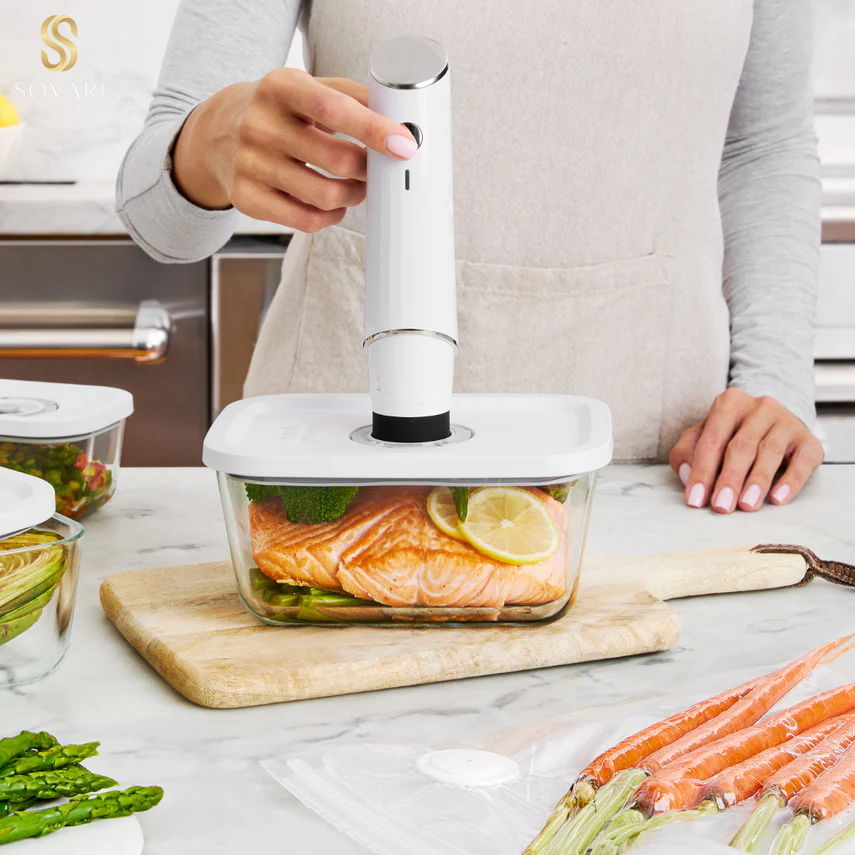 GloveBoxAir™ Compact Vacuum Sealer keeps food fresh 5-10x longer