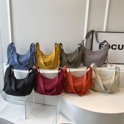✨Last Day 49% OFF - Women's Fashion Plain Color Nylon Crossbody Hobo Bag