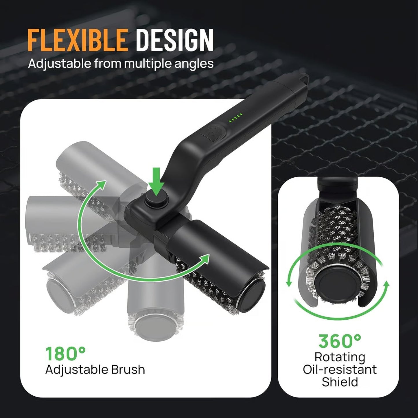 PowerSpin Electric Grill Brush – Effortless Cleaning, No More Scrubbing!🧼