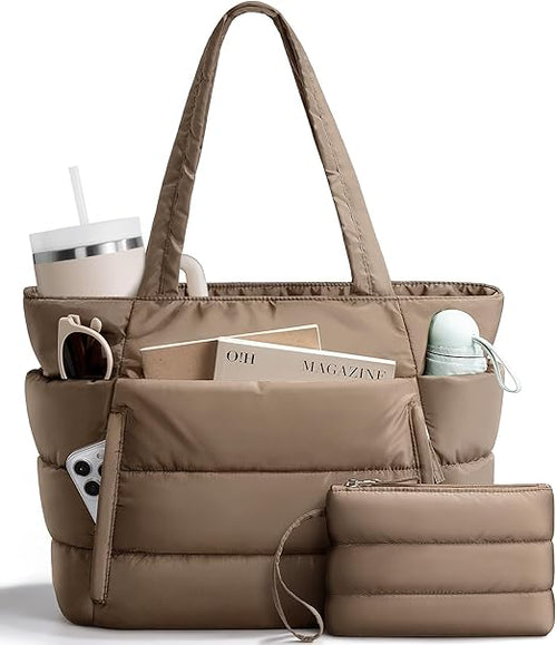 Puffer Tote Bag for Women, 🎁Today's gift: Puffer Wallet Bag❤️