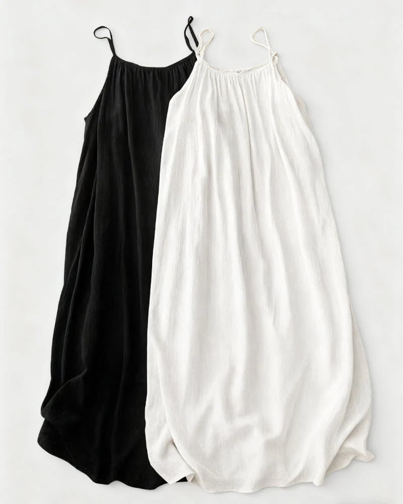 Women's Solid Color Backless Cami NightDress