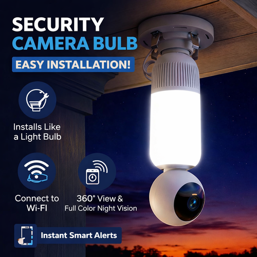 Smart AI Light Bulb Camera