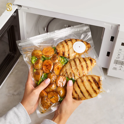 GloveBoxAir™ Compact Vacuum Sealer keeps food fresh 5-10x longer