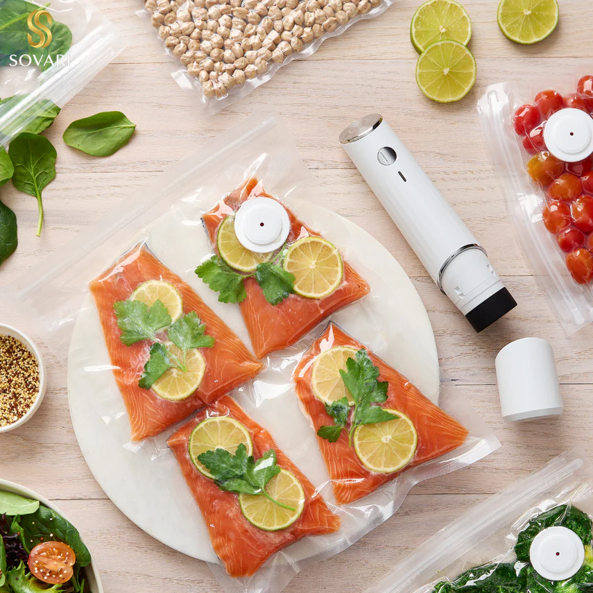 GloveBoxAir™ Compact Vacuum Sealer keeps food fresh 5-10x longer