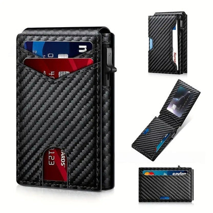 RFID Slim Pop-Up Wallet with Aluminum Case & Money Clip