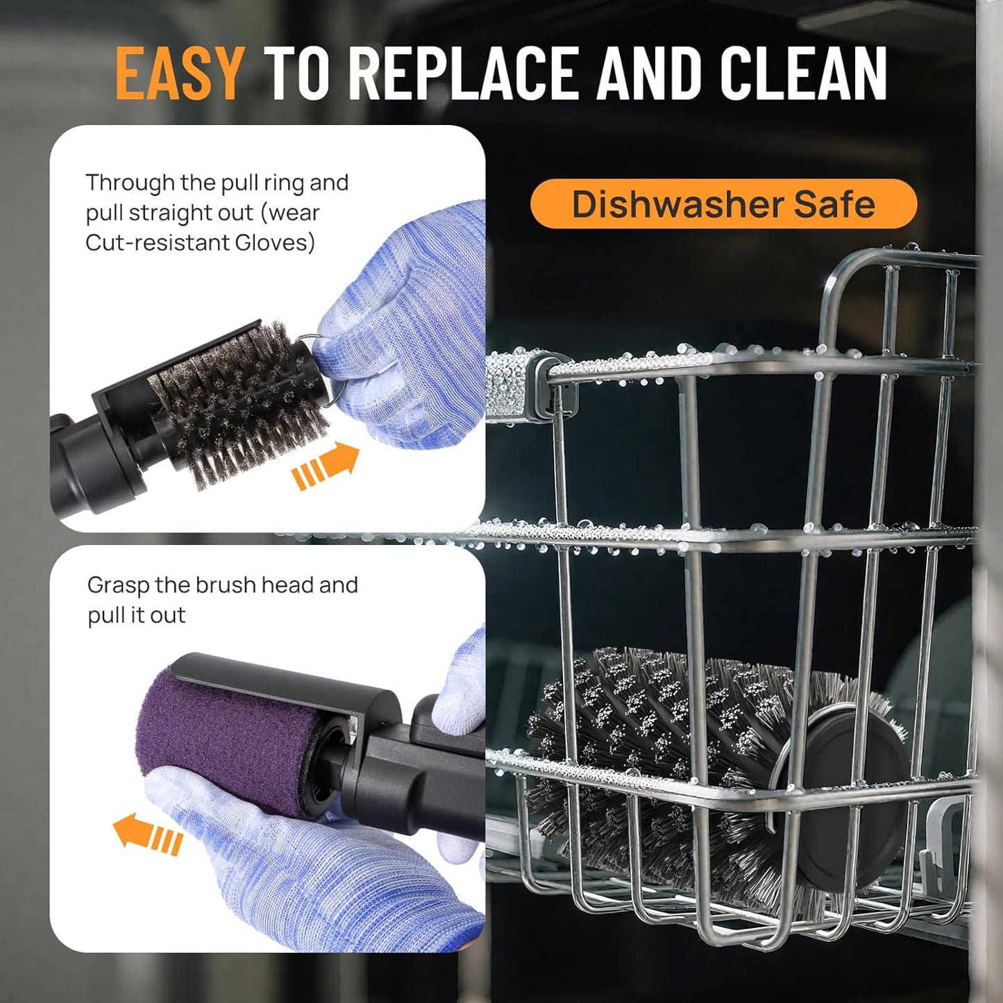 PowerSpin Electric Grill Brush – Effortless Cleaning, No More Scrubbing!🧼