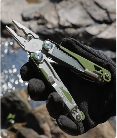 MultiTool Pliers D2 Steel Folding Knife Multi functional Pliers Portable Scissors