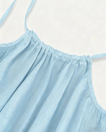 Women's Solid Color Backless Cami NightDress