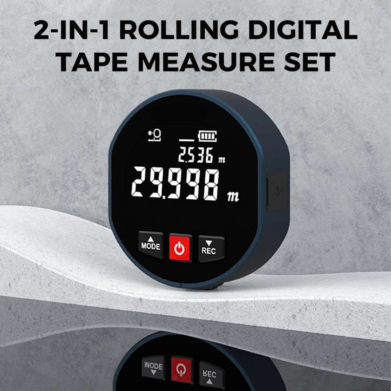 👨‍🔧👍2025 Hot Sale🔥2-in-1 Rolling Digital Tape Measure Set