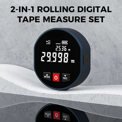 👨‍🔧👍2025 Hot Sale🔥2-in-1 Rolling Digital Tape Measure Set